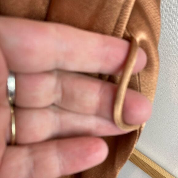 Shona Joy BNWT Copper Satin Dress w/ low open back that ties & matching belt - Picture 7 of 13